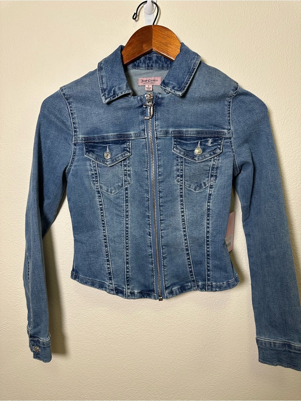 Juicy Couture Blue Denim Zip-Up Jacket